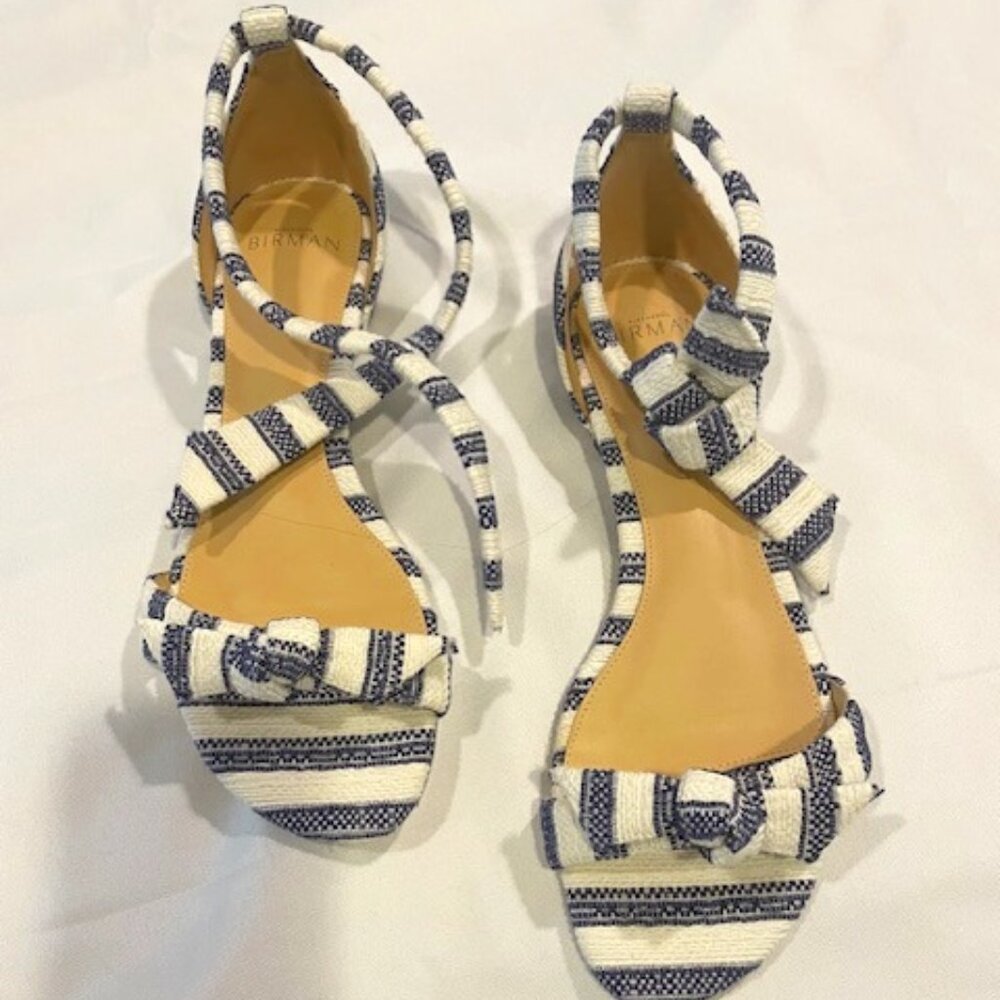 New Alexandre Birman blue/white sandals